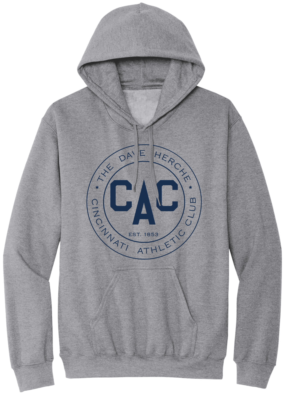 Cincinnati Athletic Club - All-Blue Logo Hoodie Grey Cincy Shirts