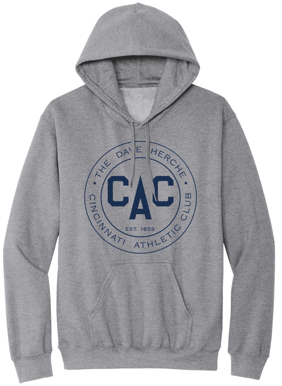 Cincinnati Athletic Club - All-Blue Logo Hoodie Grey Cincy Shirts