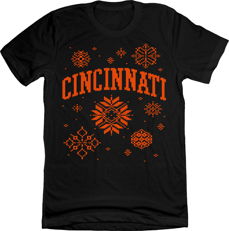 A Very Cincinnati Christmas Black Tee