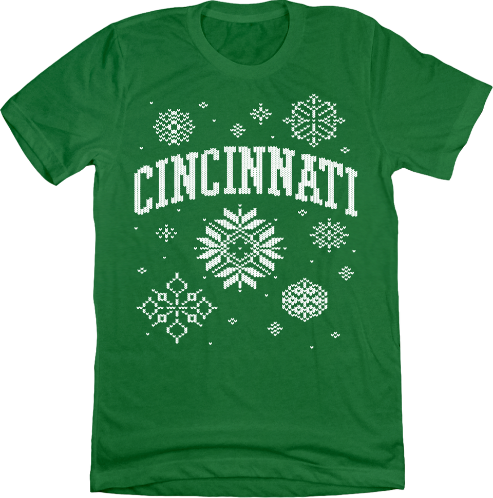 A Very Cincinnati Christmas Green Tee