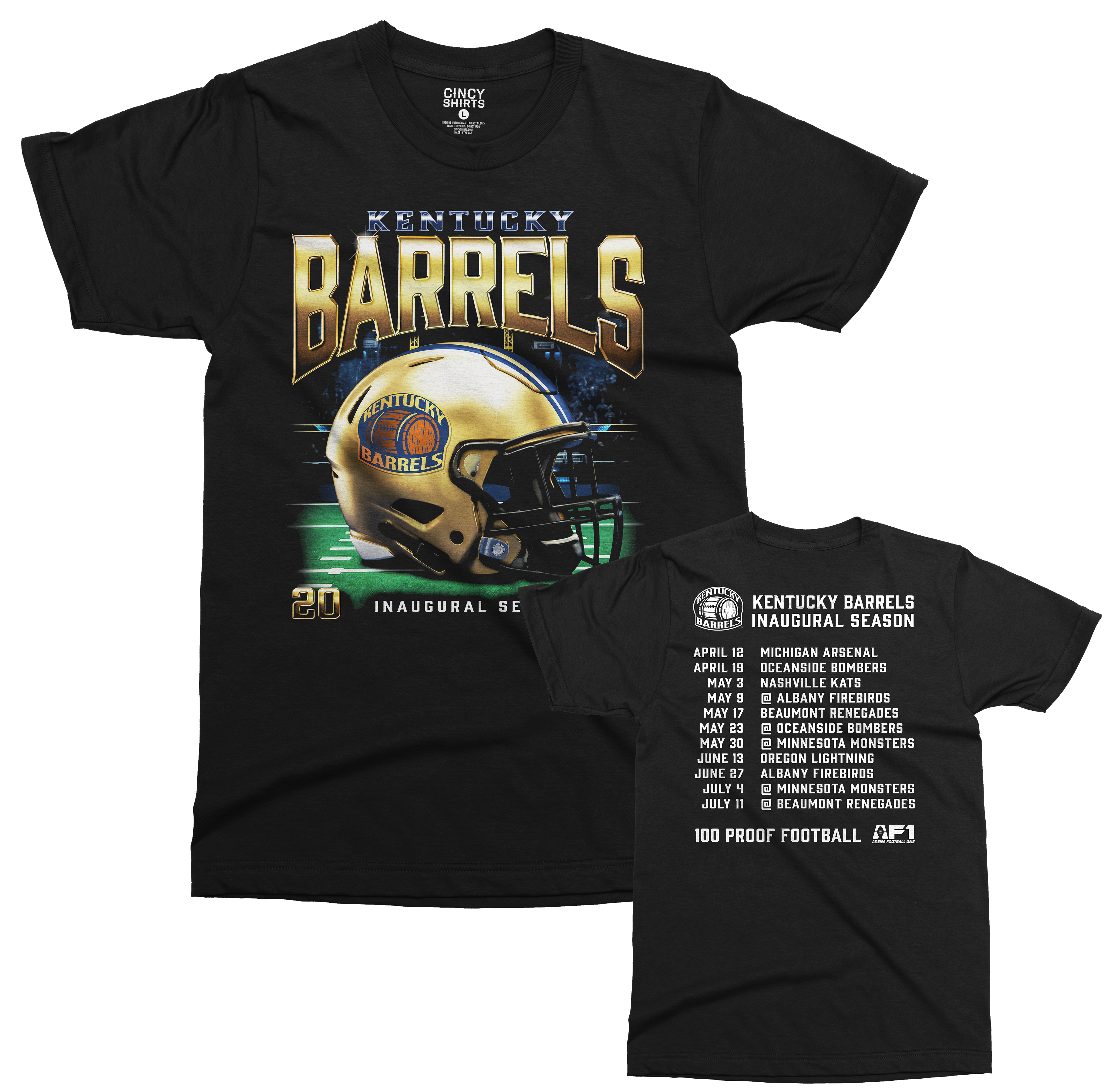 Kentucky Barrels Inaugural Season Schedule Tee Youth