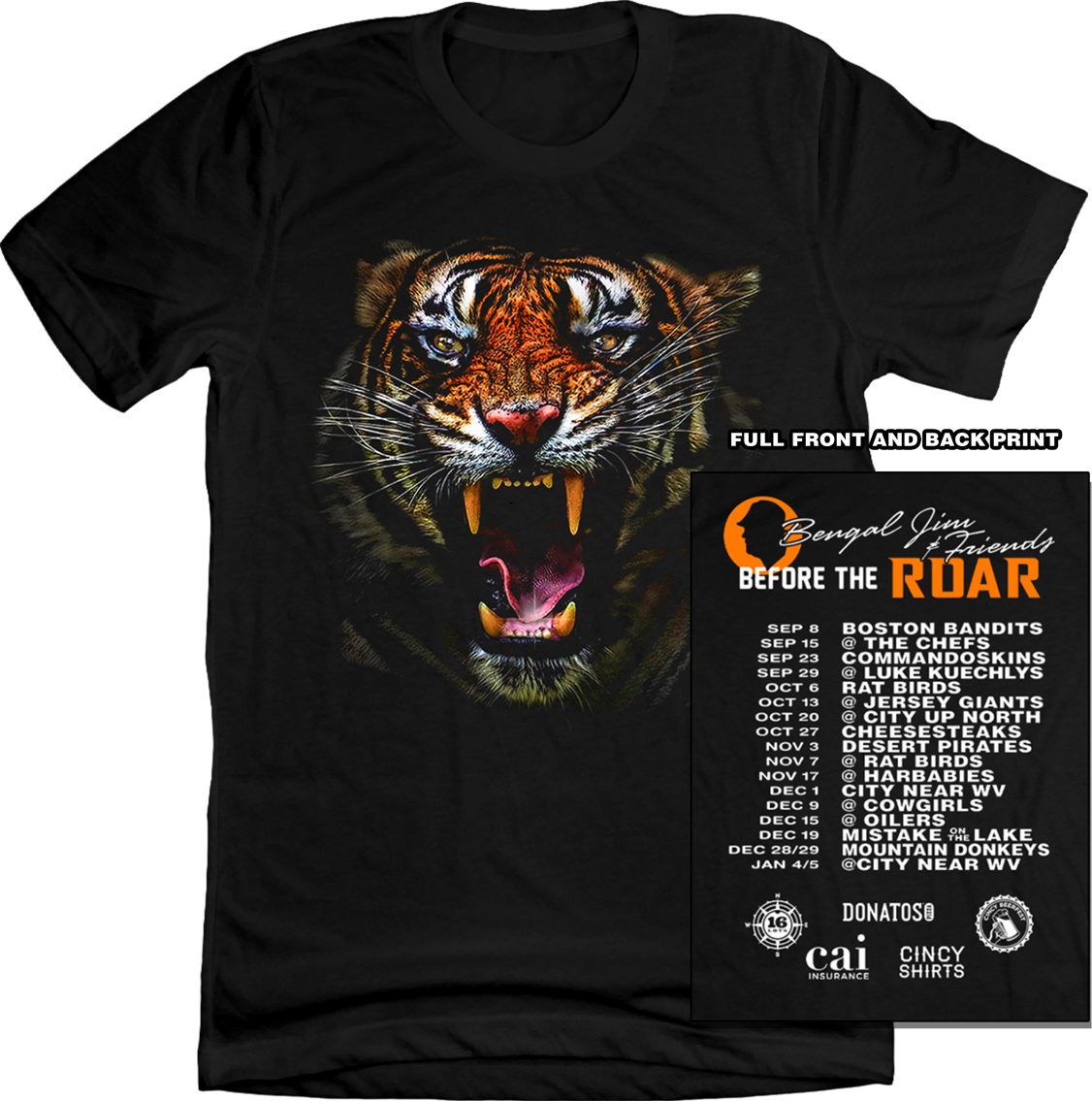 2024 Bengal Jim "Before the Roar" Tour Shirt