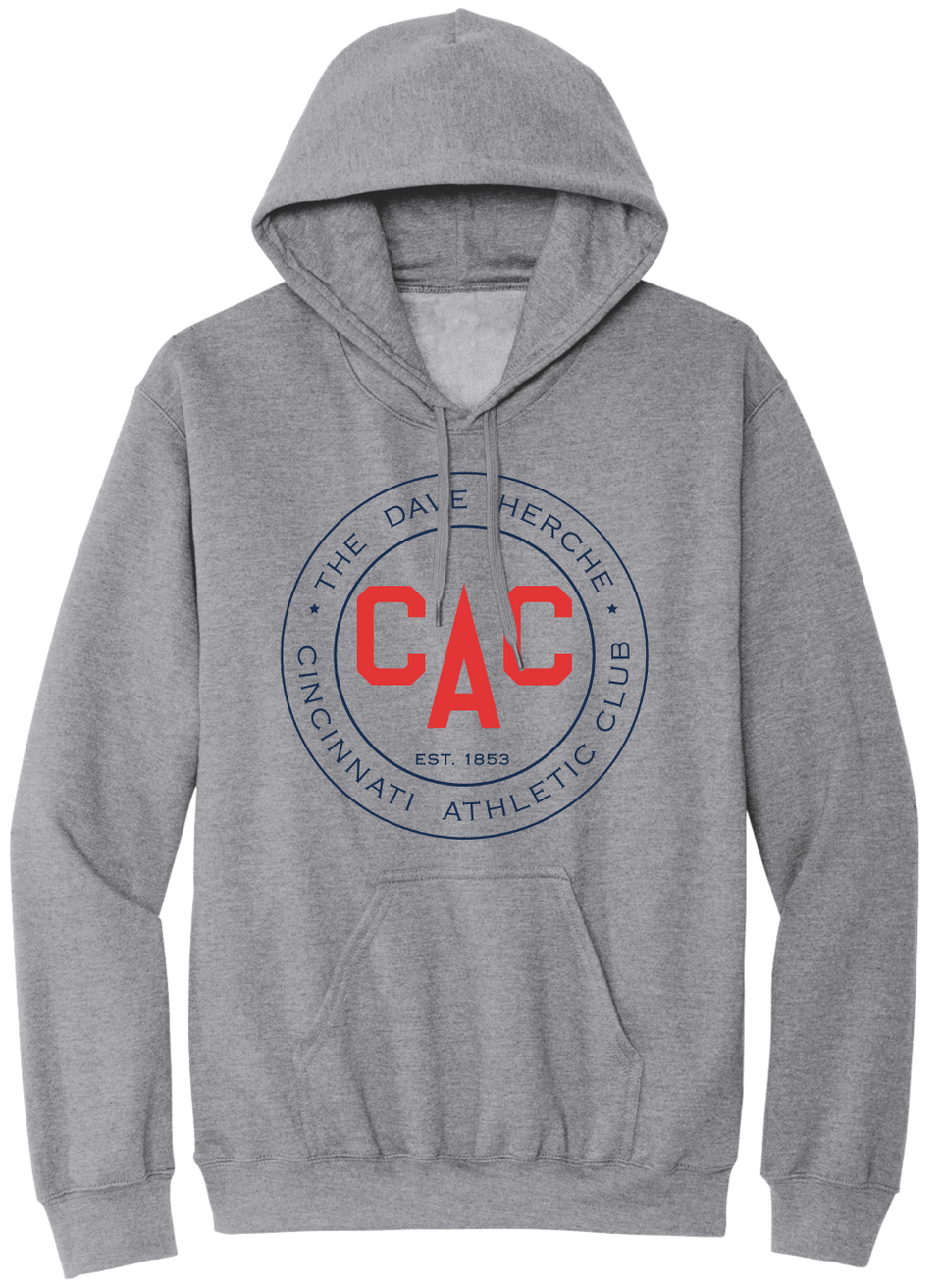 Cincinnati Athletic Club - Blue & Red Logo grey hoodie Cincy Shirts