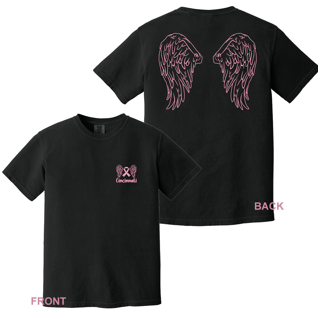 Bethesda Breast Cancer's Angels Black CC Tee