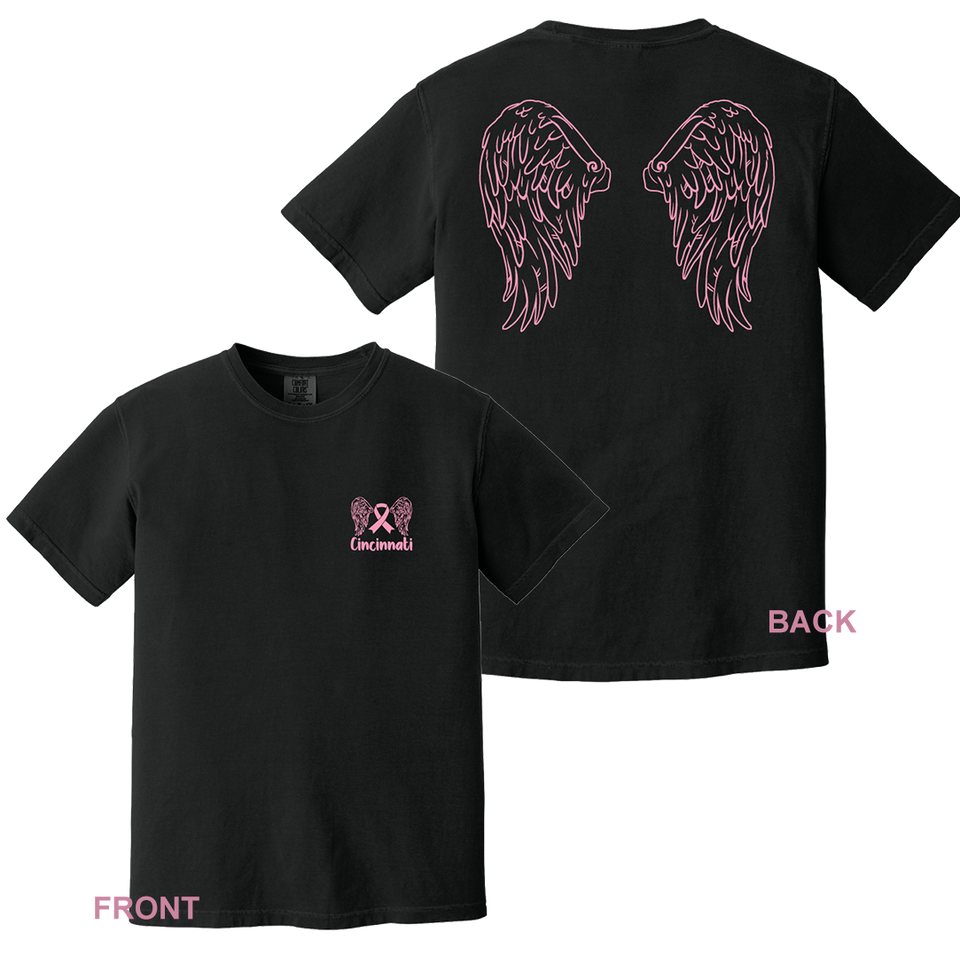 Bethesda Breast Cancer's Angels Black CC Tee