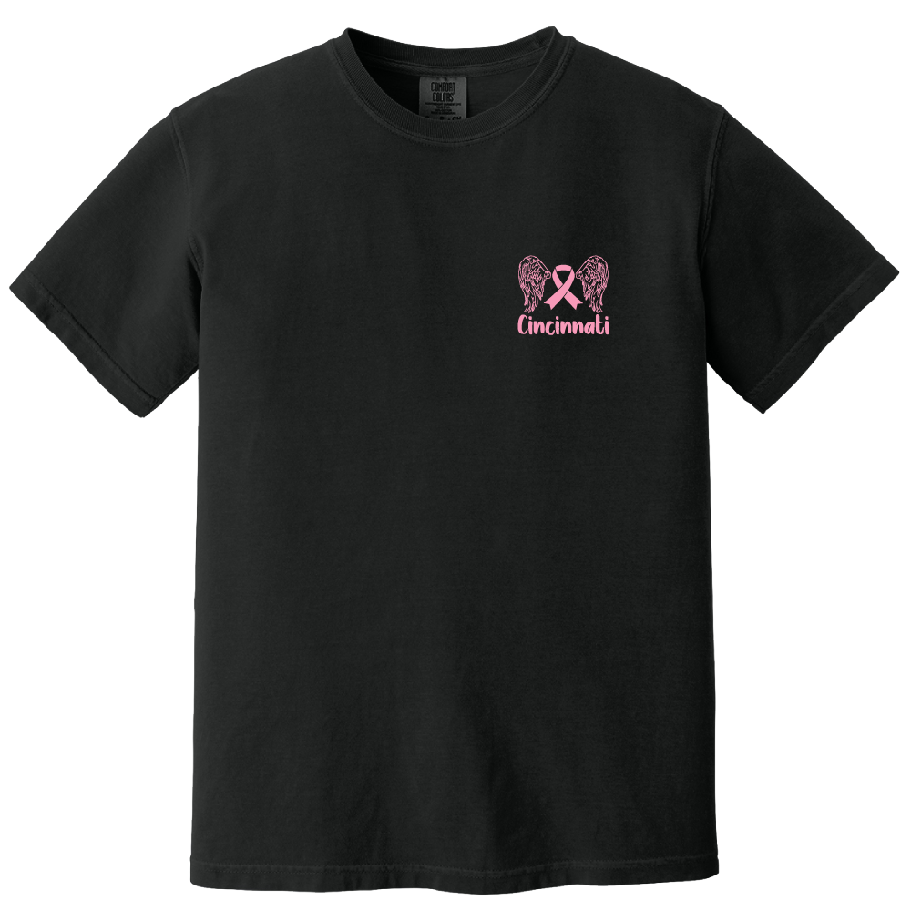 Bethesda Breast Cancer's Angels Black Front Tee