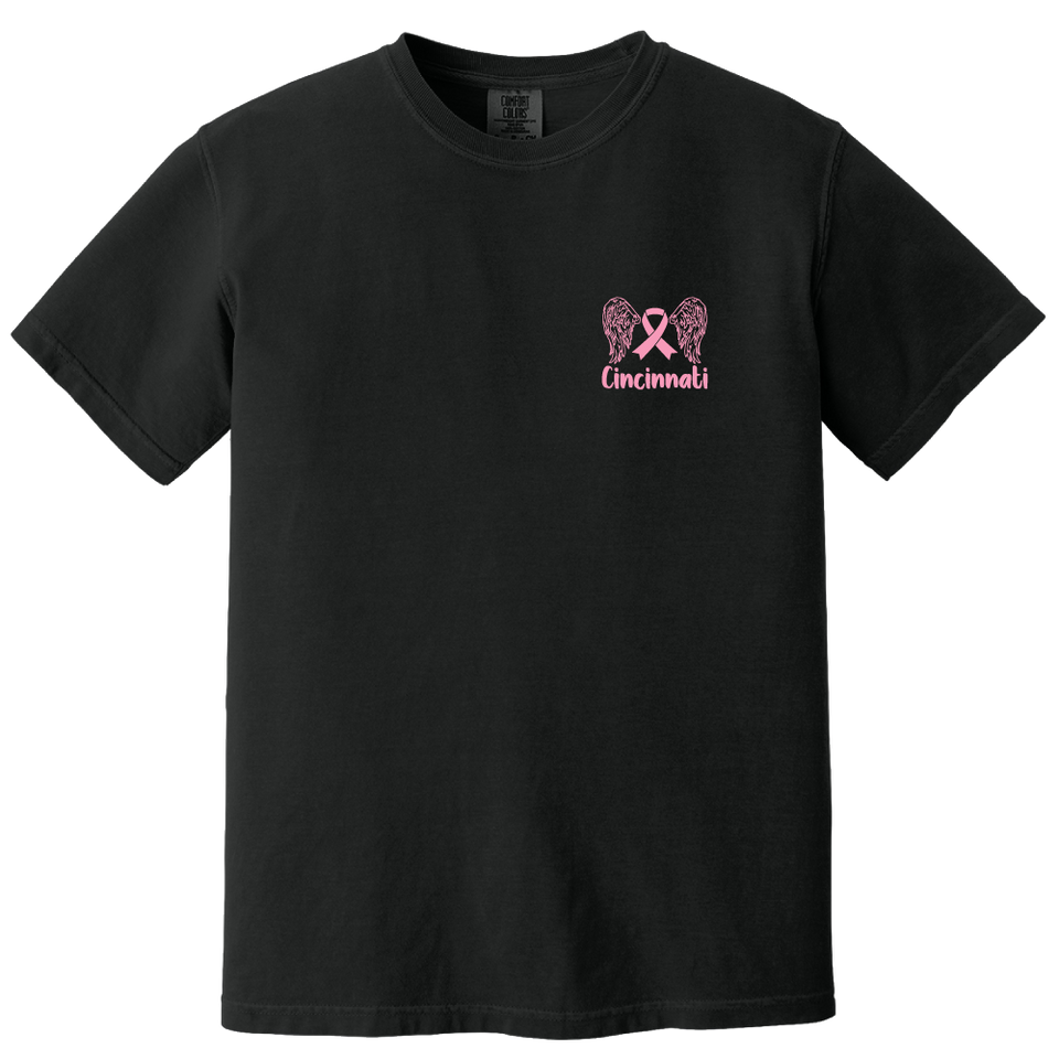 Bethesda Breast Cancer's Angels Black Front Tee