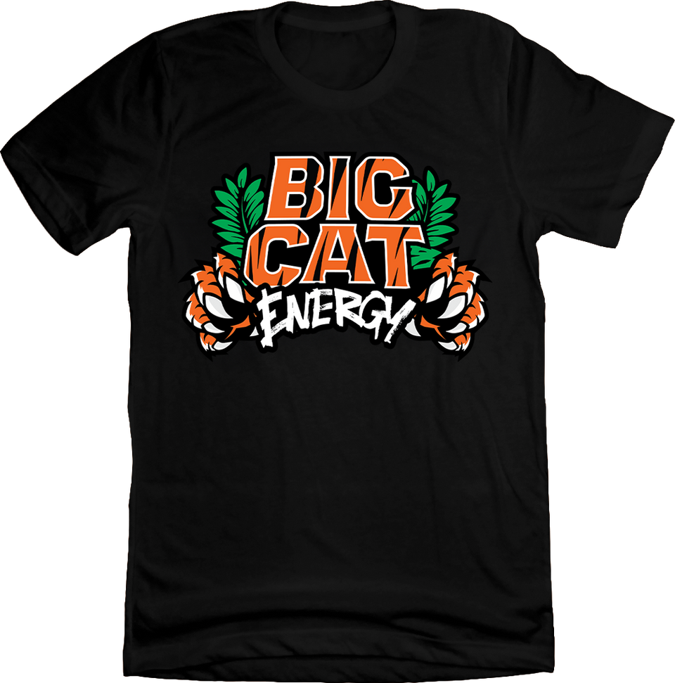 Big Cat Energy Black Tee