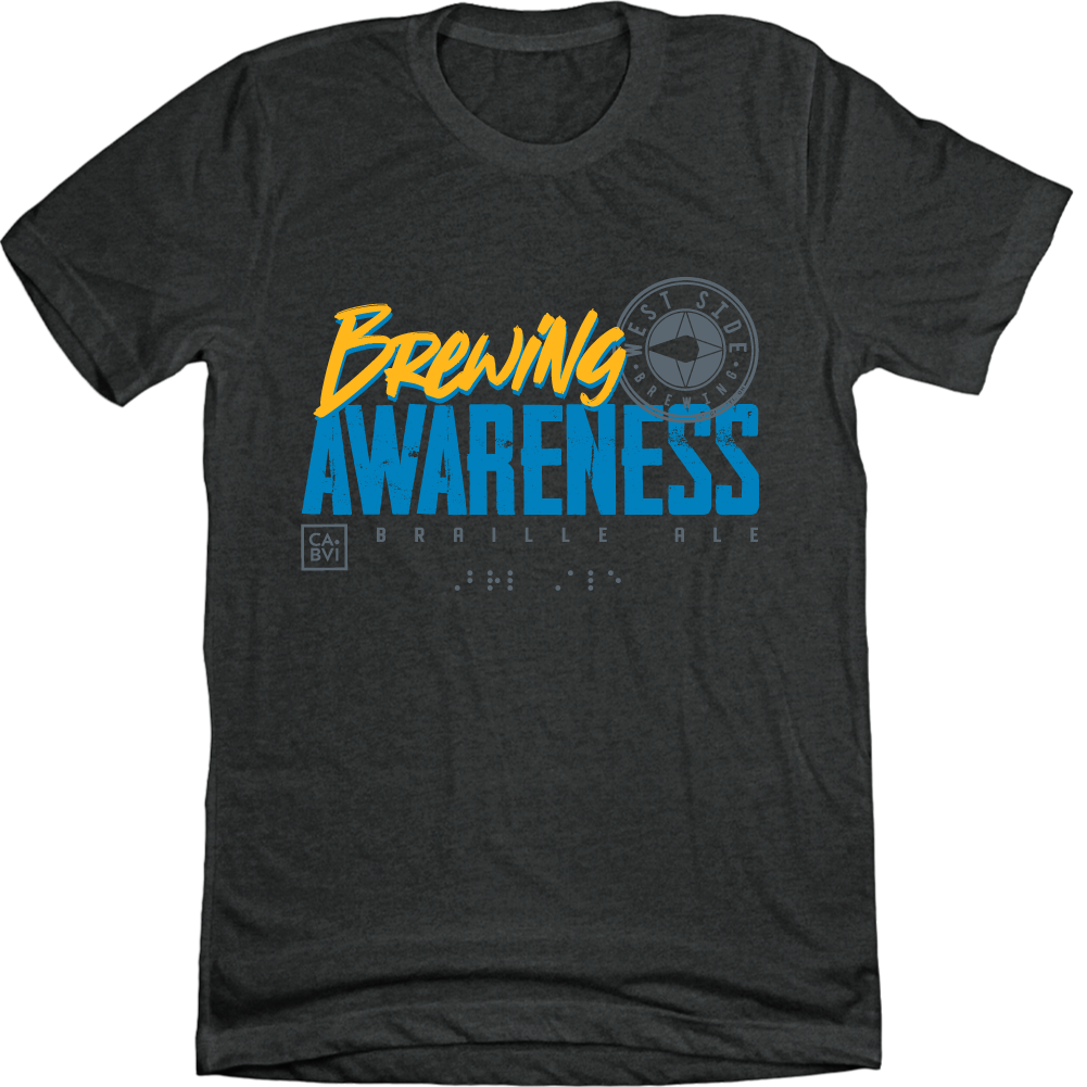 Braille Ale - Brewing Awareness black T-shirt Cincy Shirts