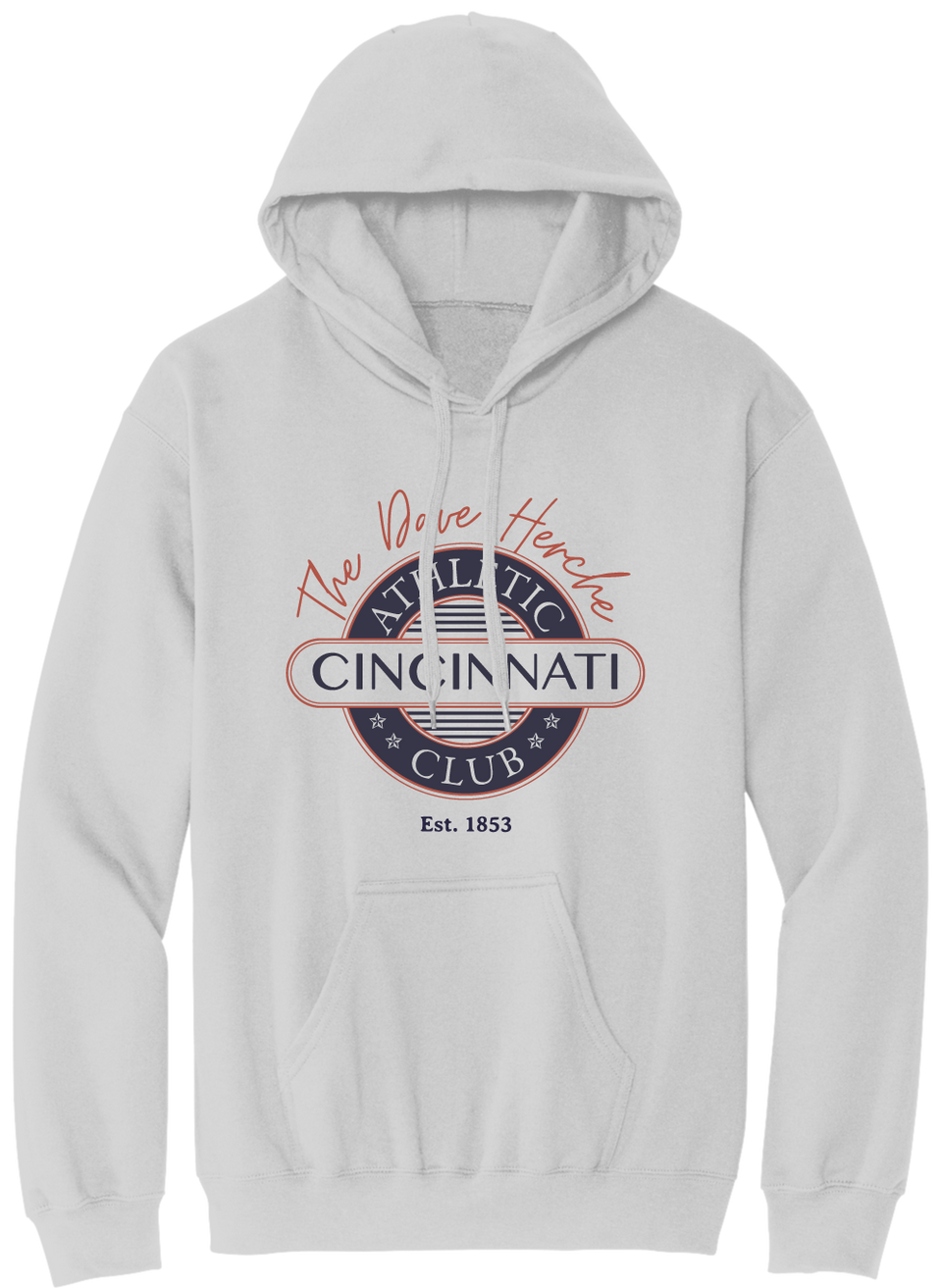 Cincinnati Athletic Club - Dave Herche Logo hoodie white Cincy Shirts