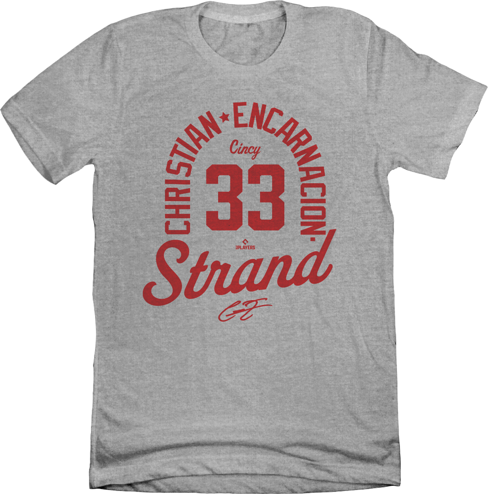 Christian Encarnacion Strand MLBPA Tee grey Cincy Shirts