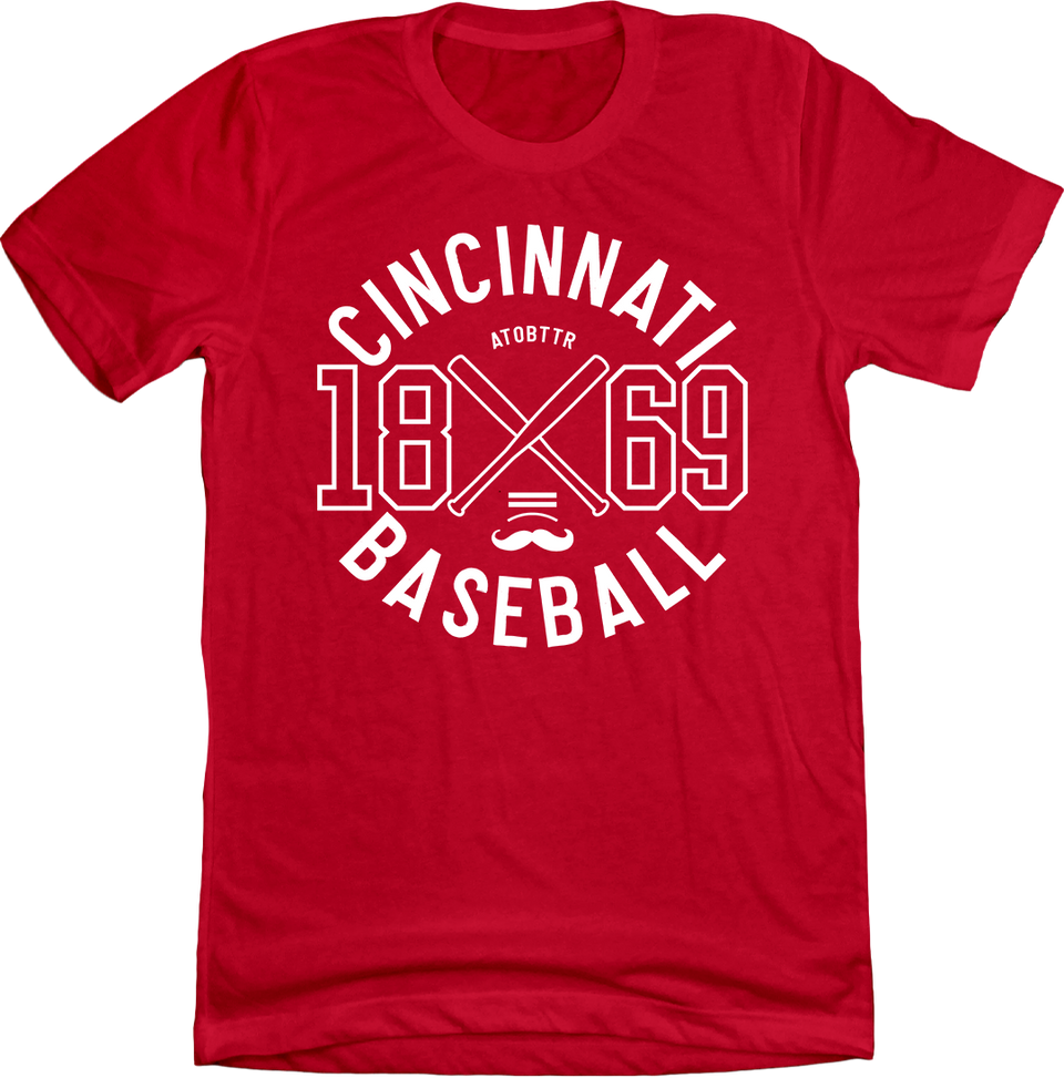 Cincinnati 1869 Baseball Uni-Tee Red Shirt