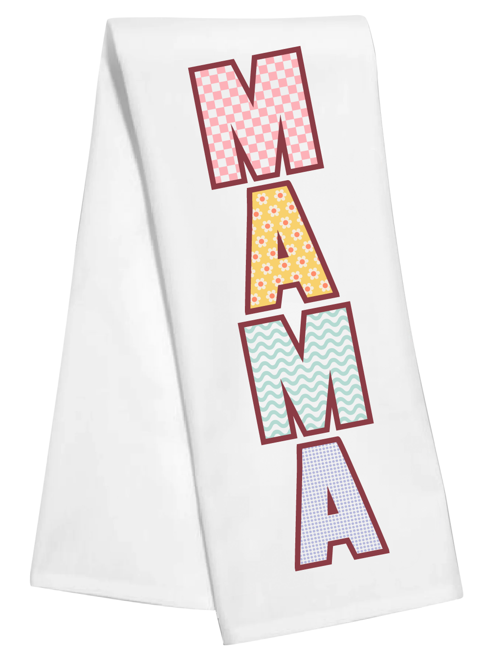Mama Pattern Fills Tea Towel