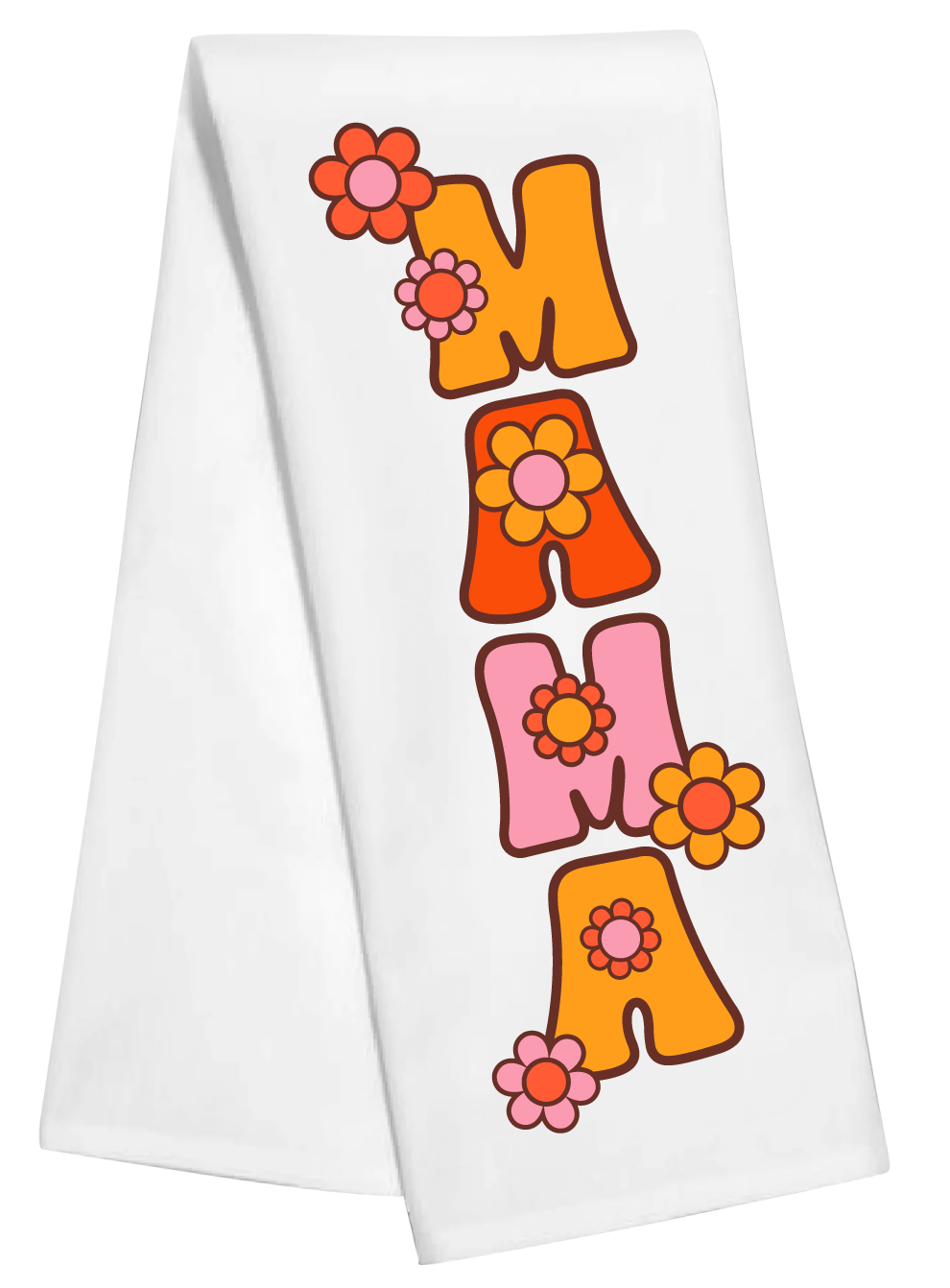 Mama Flower Power Tea Towel