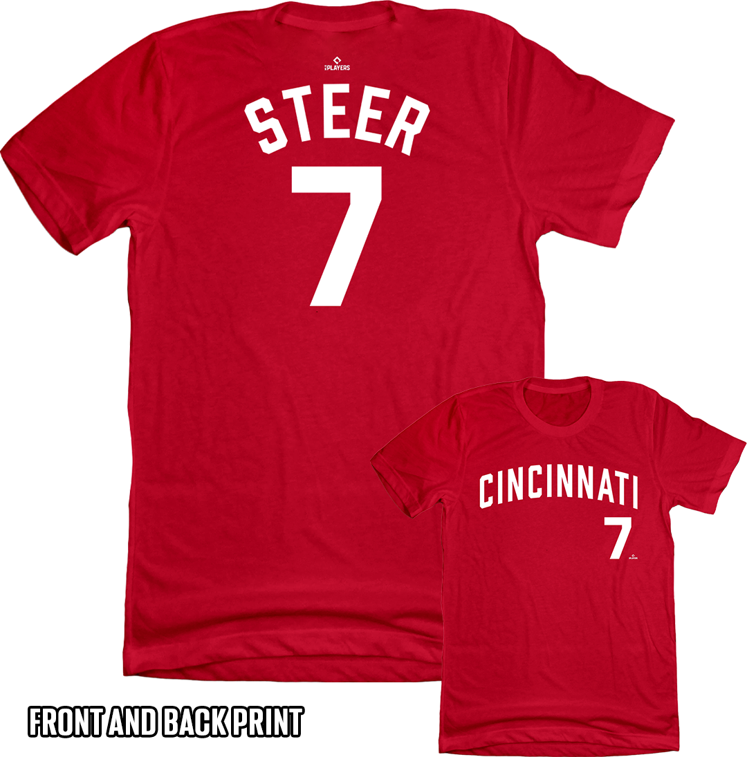 Spencer Steer Classic Arch Shirsey | Cincinnati Baseball