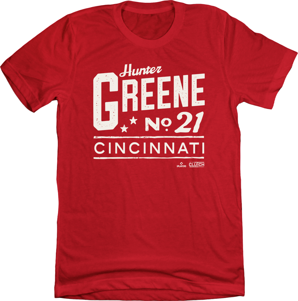 Hunter Greene Classic Typography Tee | Cincinnati Baseball