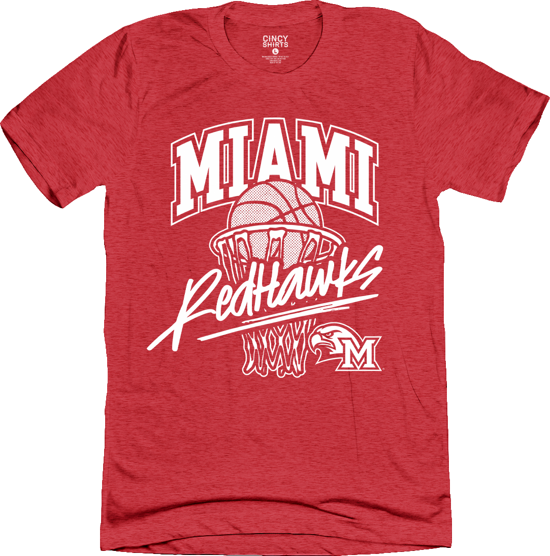 Retro Miami Redhawks Basketball Design