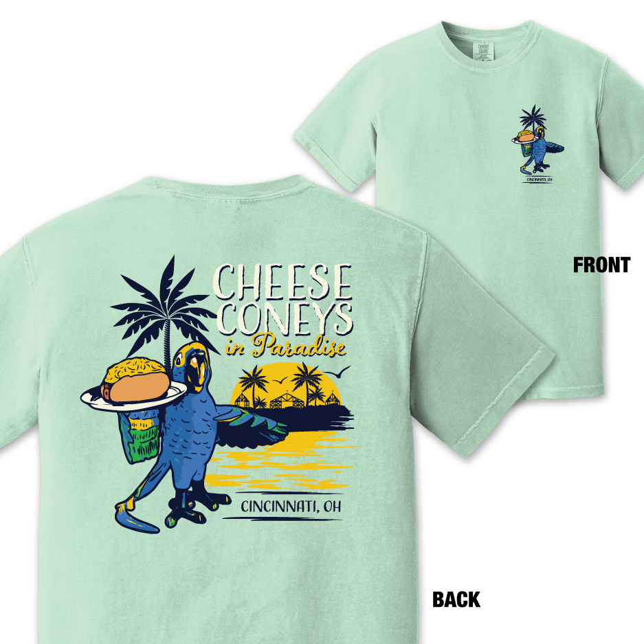 Cheese Coney In Paradise - Comfort Colors® Island Reef Tee