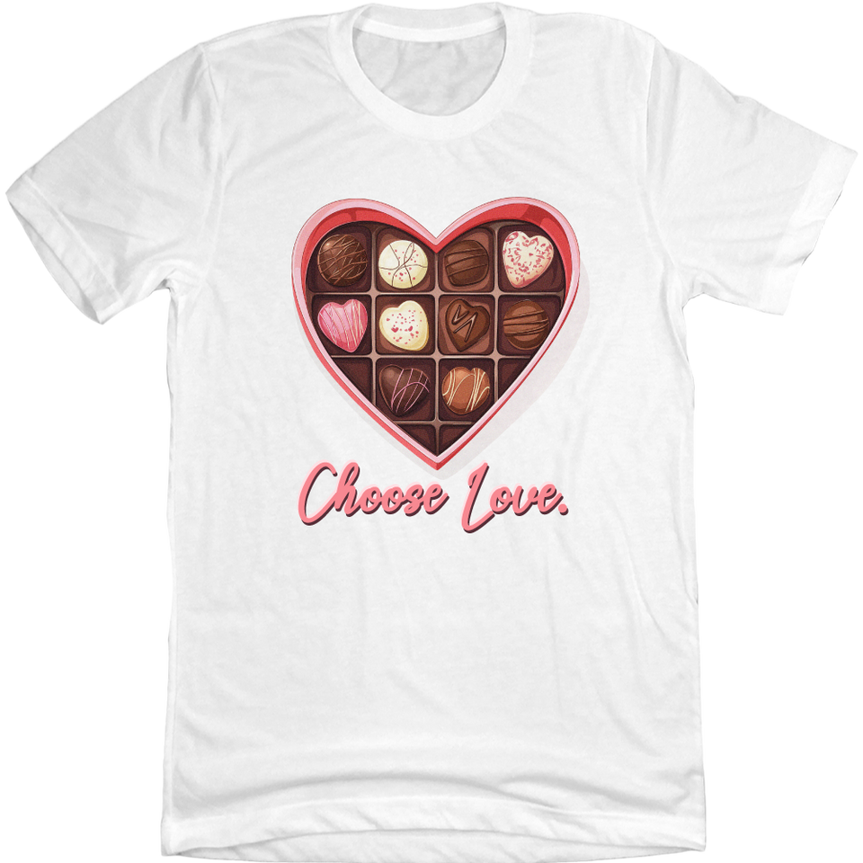 Choose Love Heart Shaped Chocolates