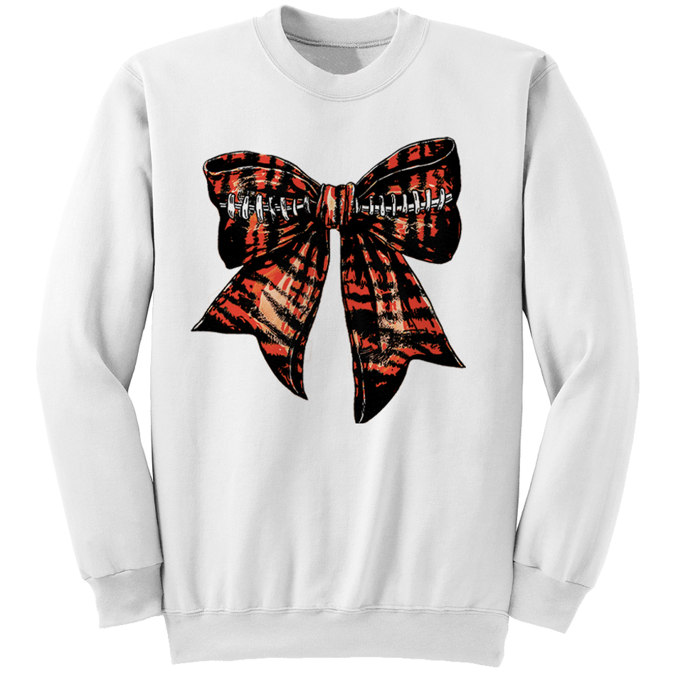 Cincinnati Football Bow Crewneck Sweatshirt