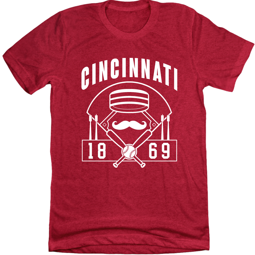 Cincinnati Baseball Hat Mustache 1869