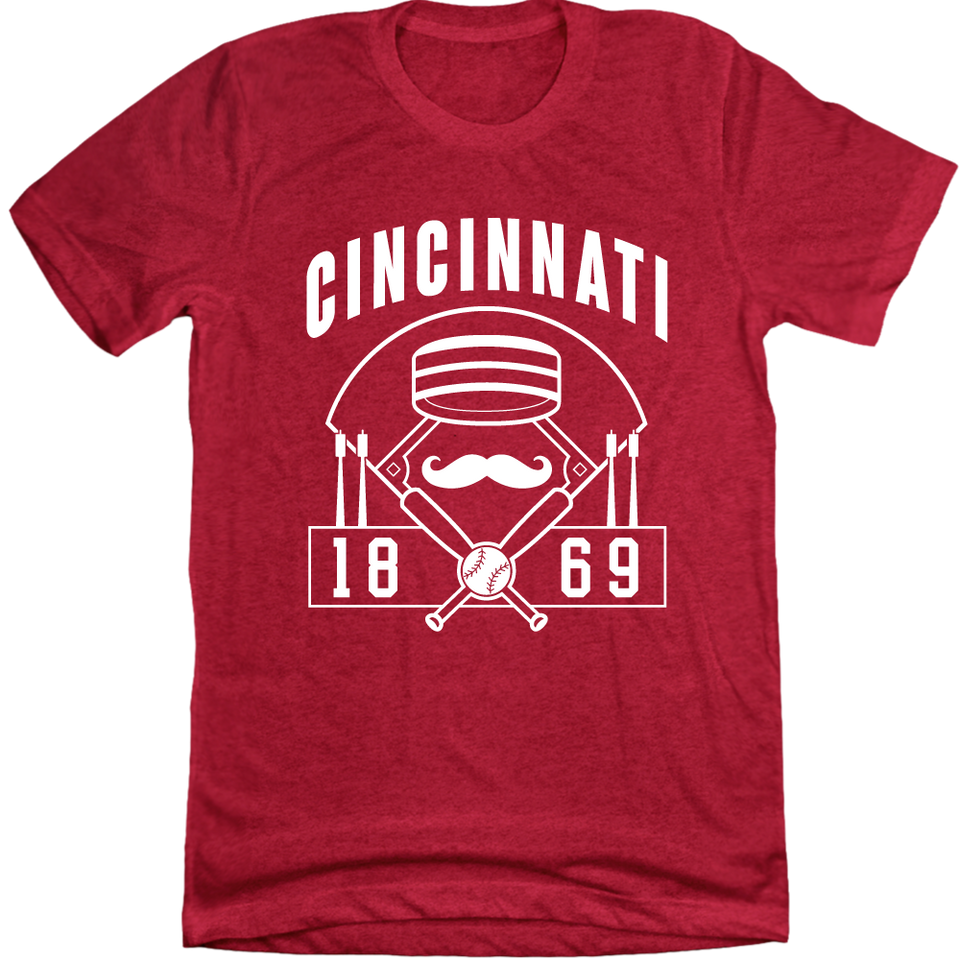 Cincinnati Baseball Hat Mustache 1869