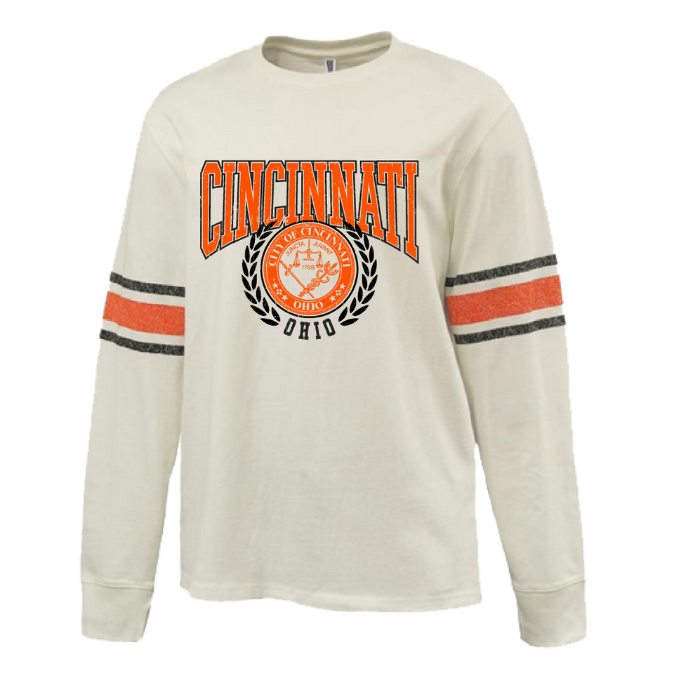 Cincinnati Seal Archive Long Sleeve Orange
