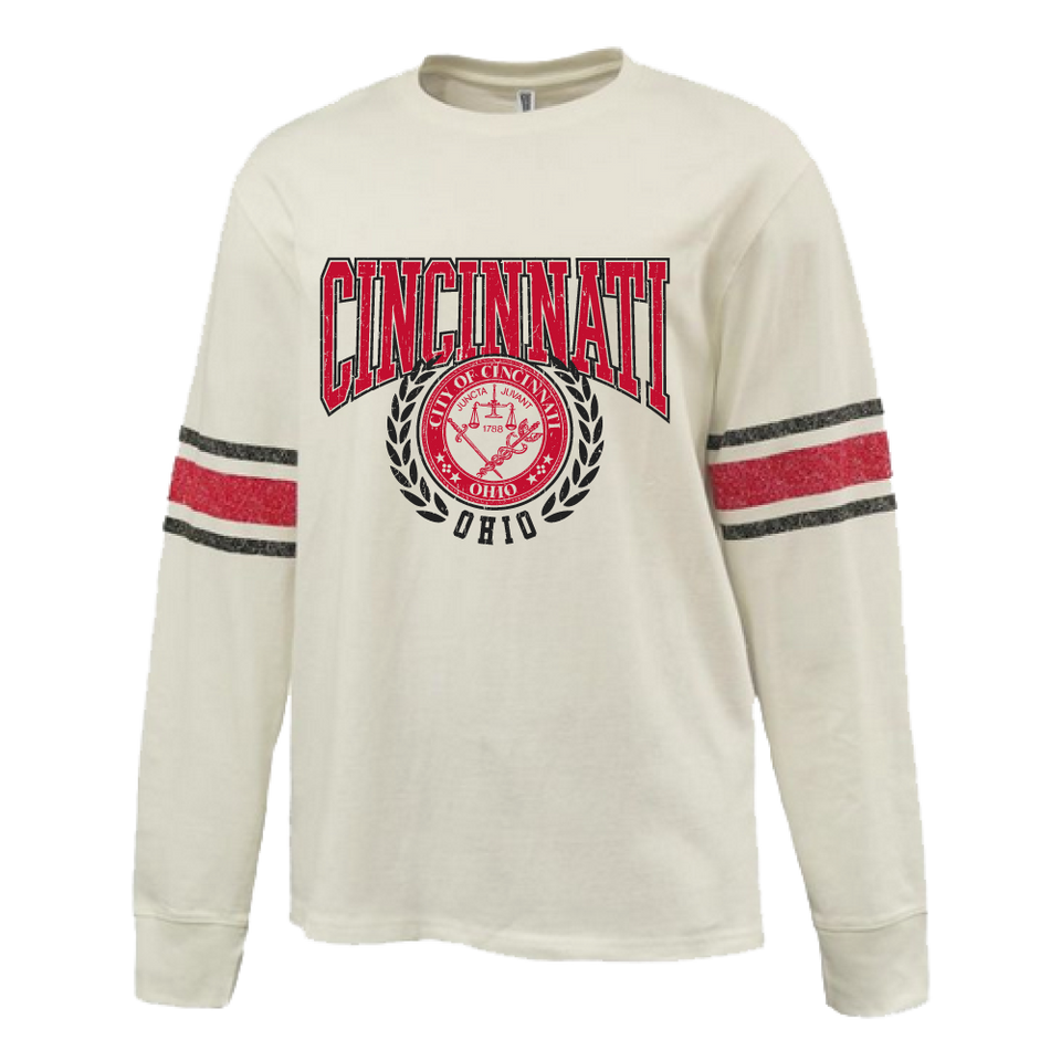 Cincinnati Seal Archive Long Sleeve Red