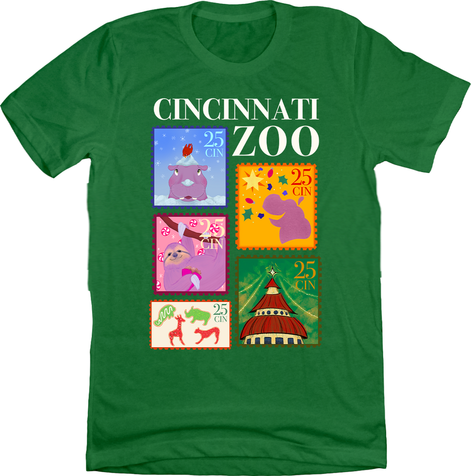 Cincinnati Zoo Christmas Stamps Tee