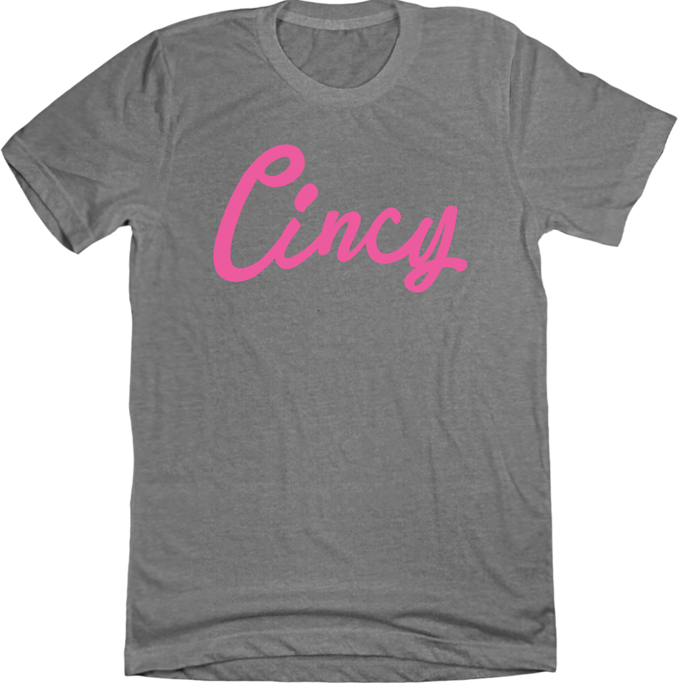 Cincy Barbara Script Parody T-shirt grey T-shirt Cincy Shirts