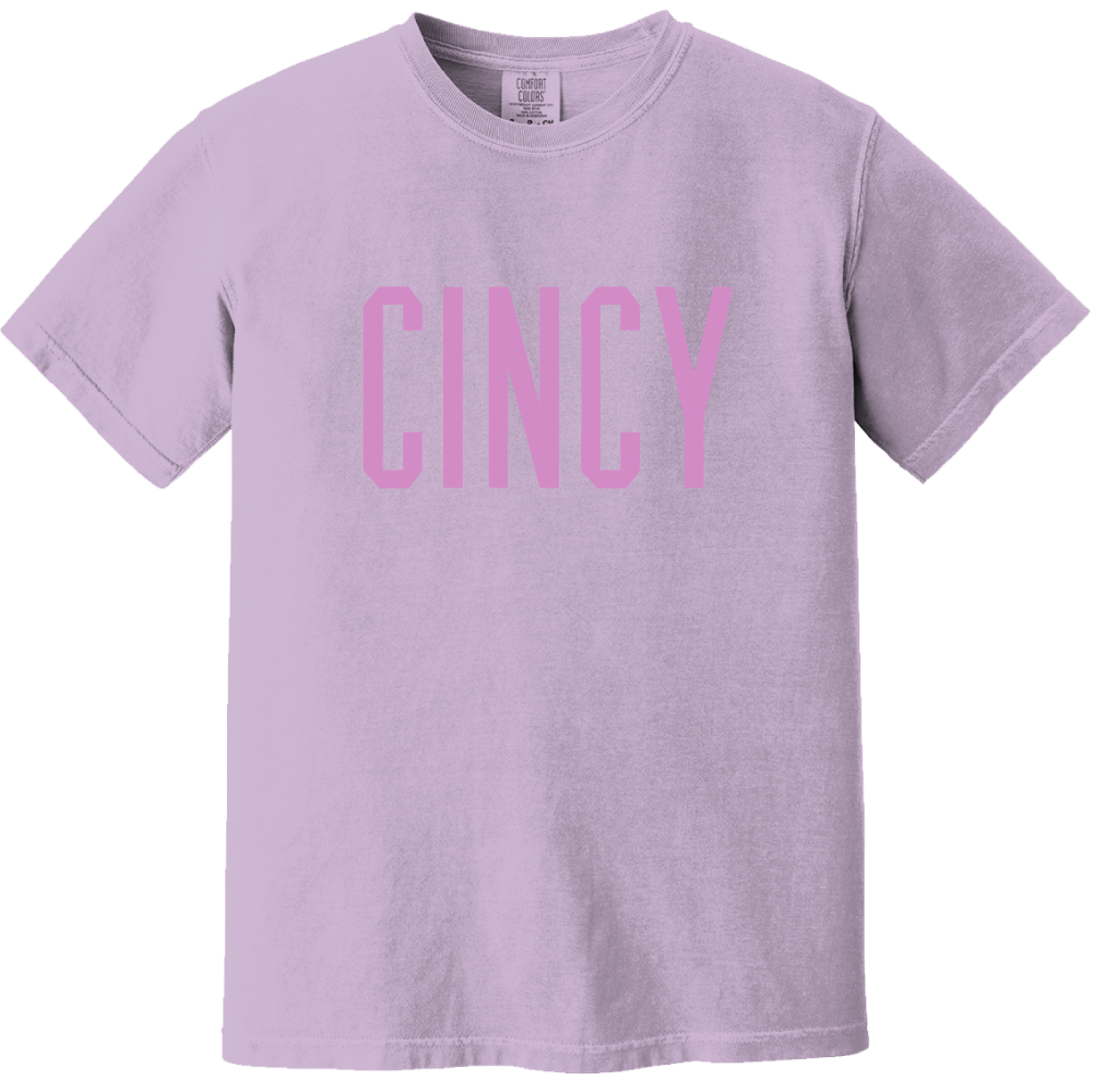 "CINCY" Block Logo - Comfort Colors® Orchid