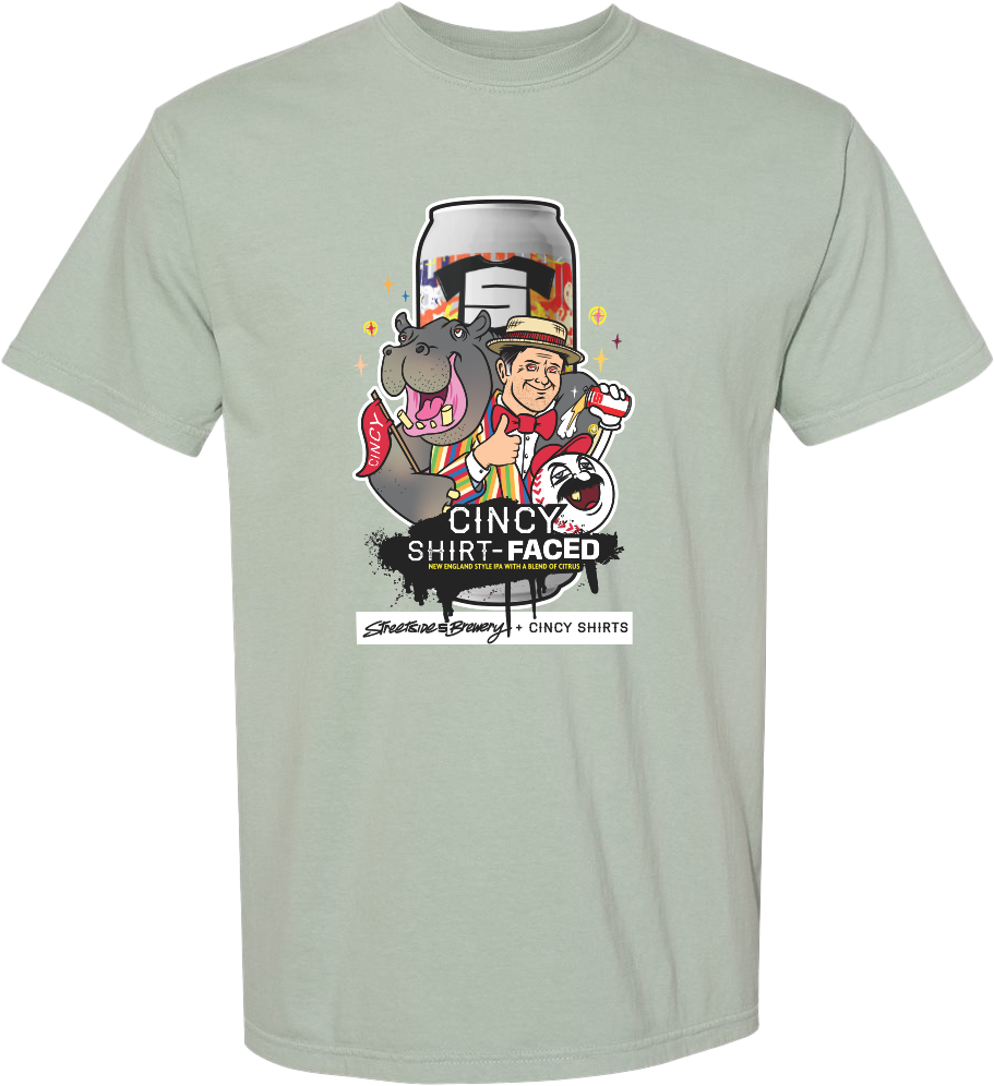 Cincy Shirt-Faced Beer Comfort Colors® Tee Front