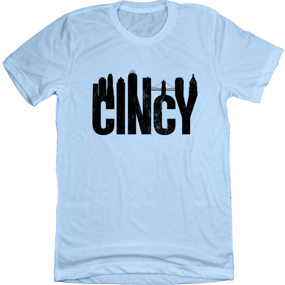 Cincy Skyscrapers Light Blue Tee