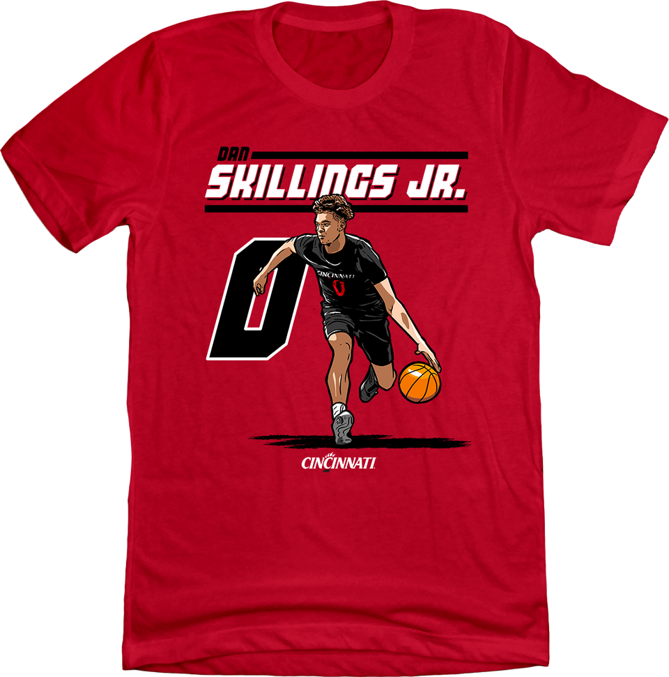 Dan Skilling Jr.  UC Retro Red T-shirt Cincy Shirt