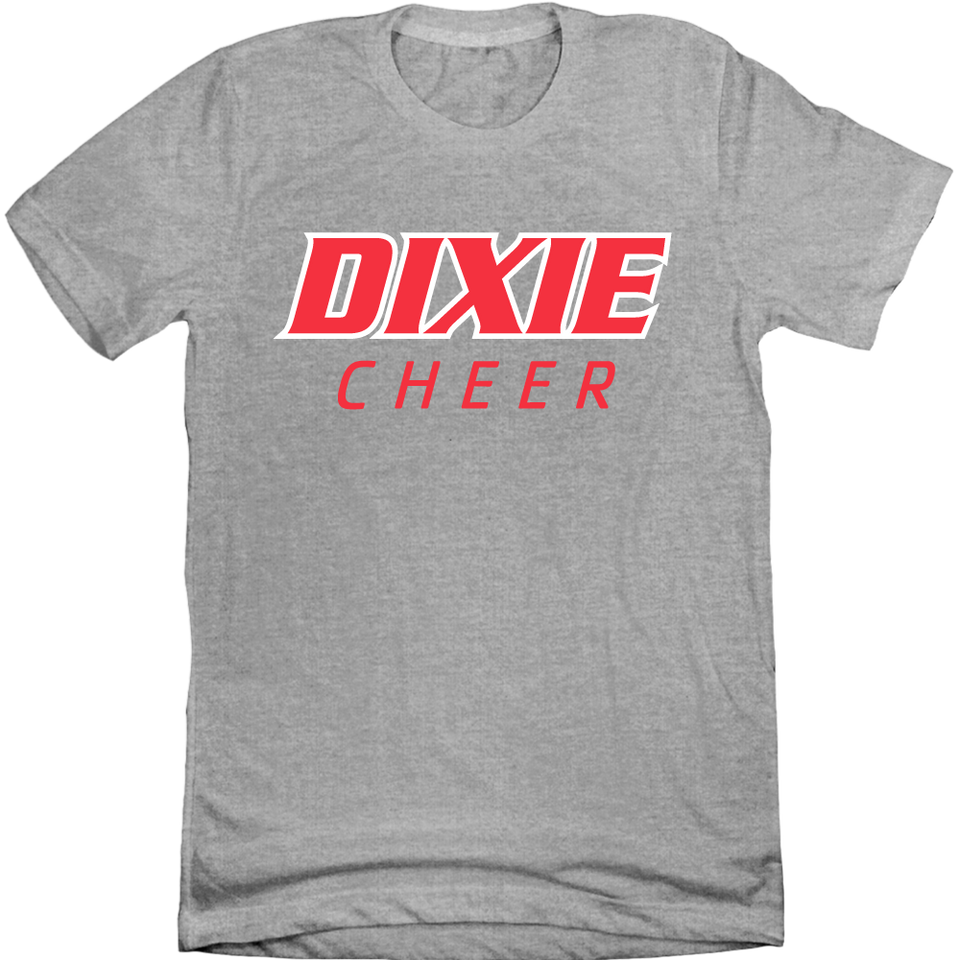 Dixie Cheer Red Slanted Block - Cincy Shirts