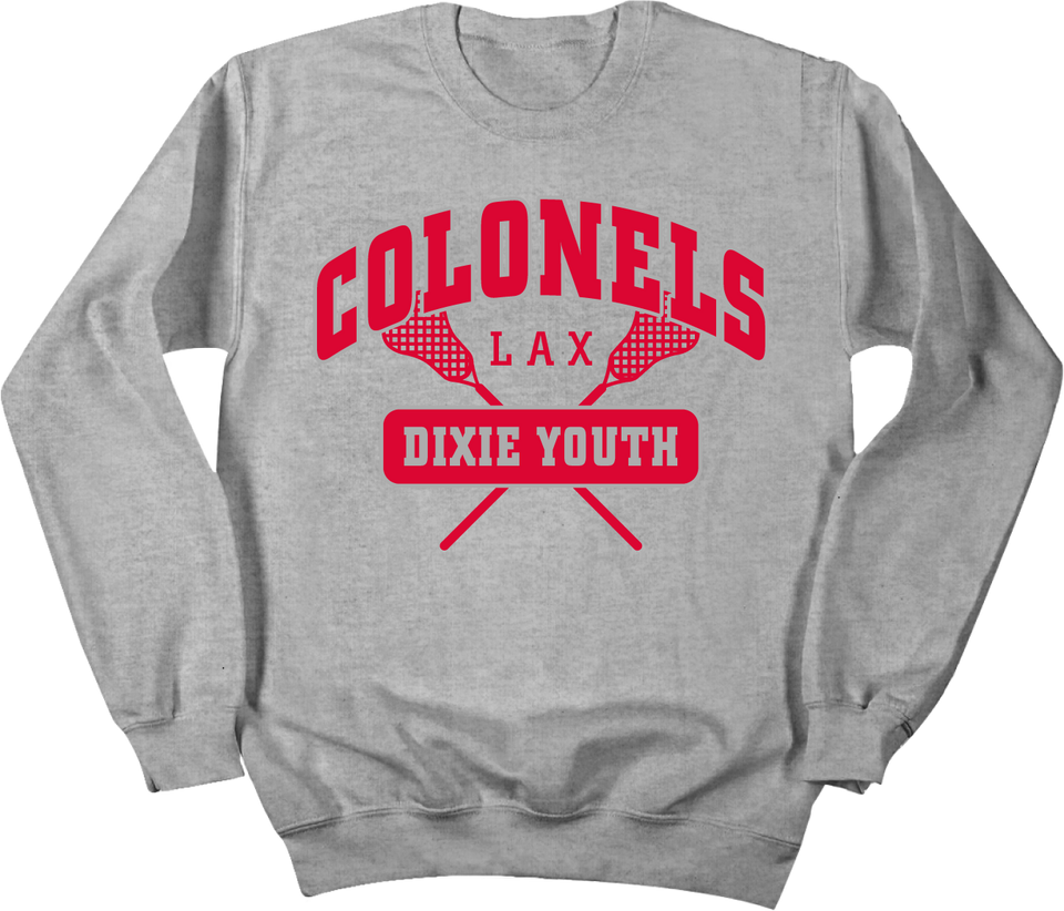 Dixie Youth Colonels Lax Crewneck Sweatshirt