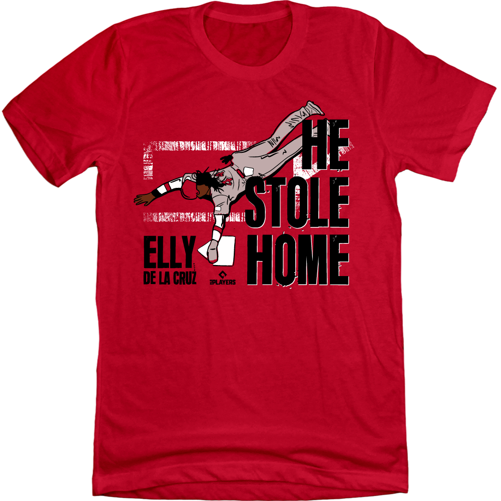 Elly De La Cruz - He Stole Home! Red T-shirt Cincy Shirts