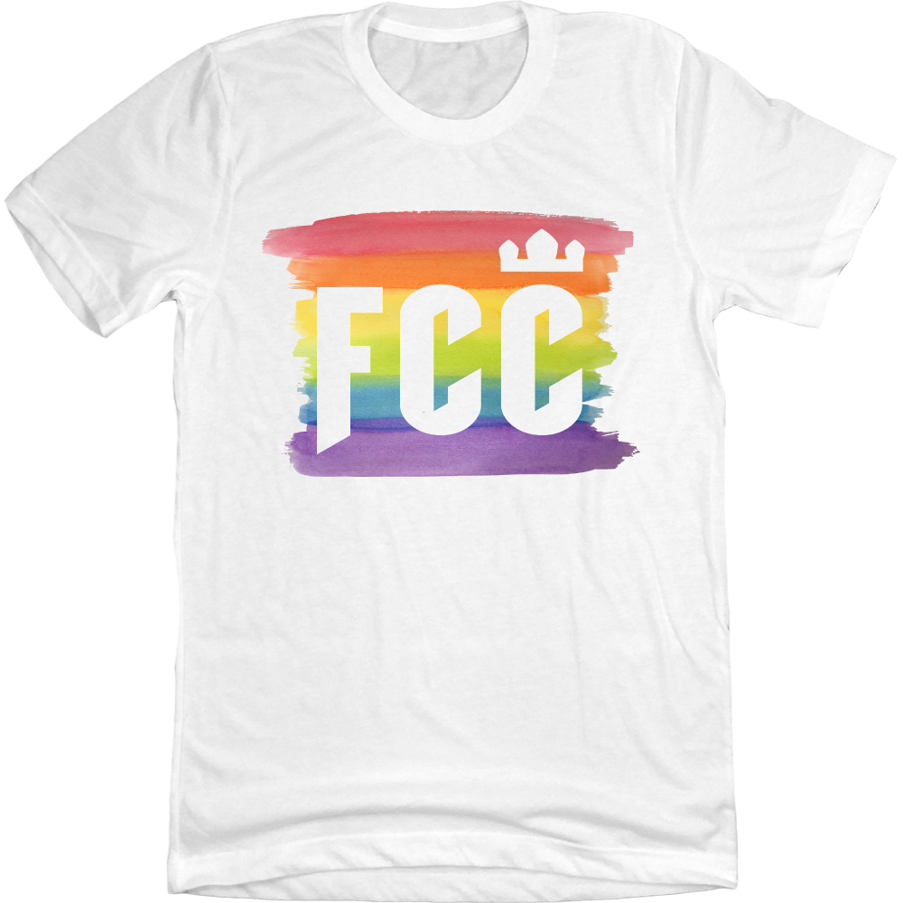 FC Cincinnati Pride FCC Rainbow White T-shirt Cincy Shirts