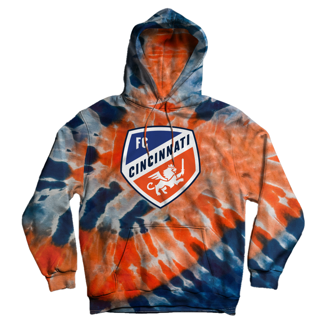 Red white and blue tie dye hoodie Outlet