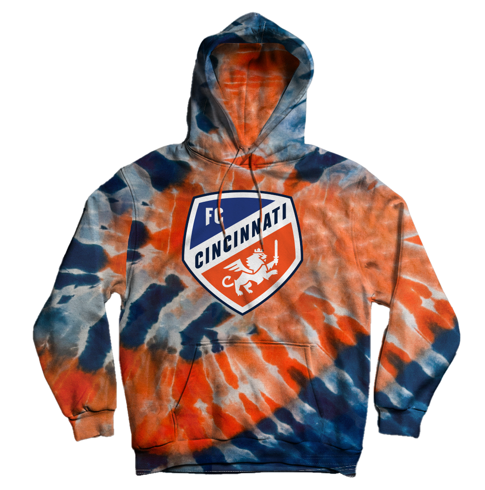 FC Cincinnati Tie-Dye Royal Swirl 2023 Hooded Sweatshirt - Cincy Shirts