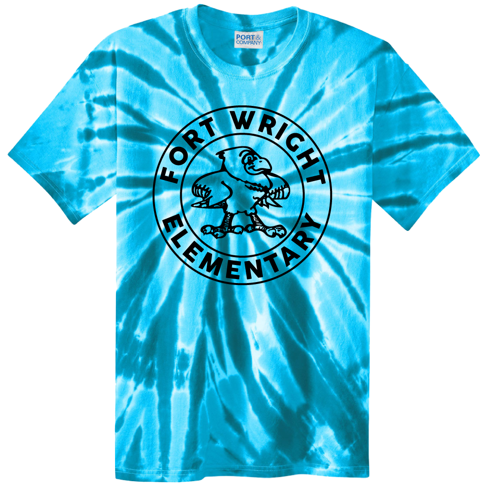 Fort Wright Falcons - Falcon Circle Logo Tie-Dye - Cincy Shirts