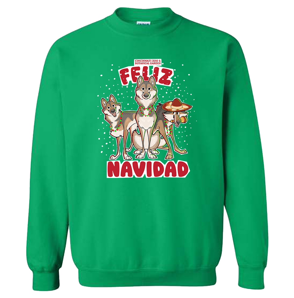 Feliz Navidad Wolves Sweatshirt