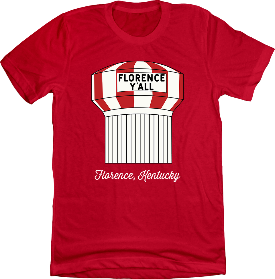 Florence Y'all Water Tower Red T-shirt Cincy Shirts