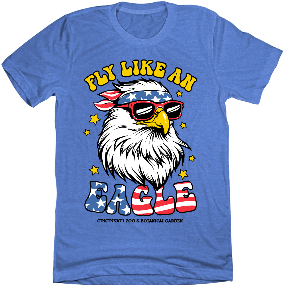Fly Like An Eagle Tee - Cincinnati Zoo Royal Tee
