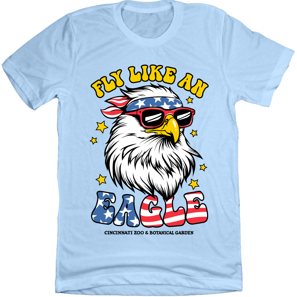 Fly Like An Eagle Tee - Cincinnati Zoo Light Blue Tee