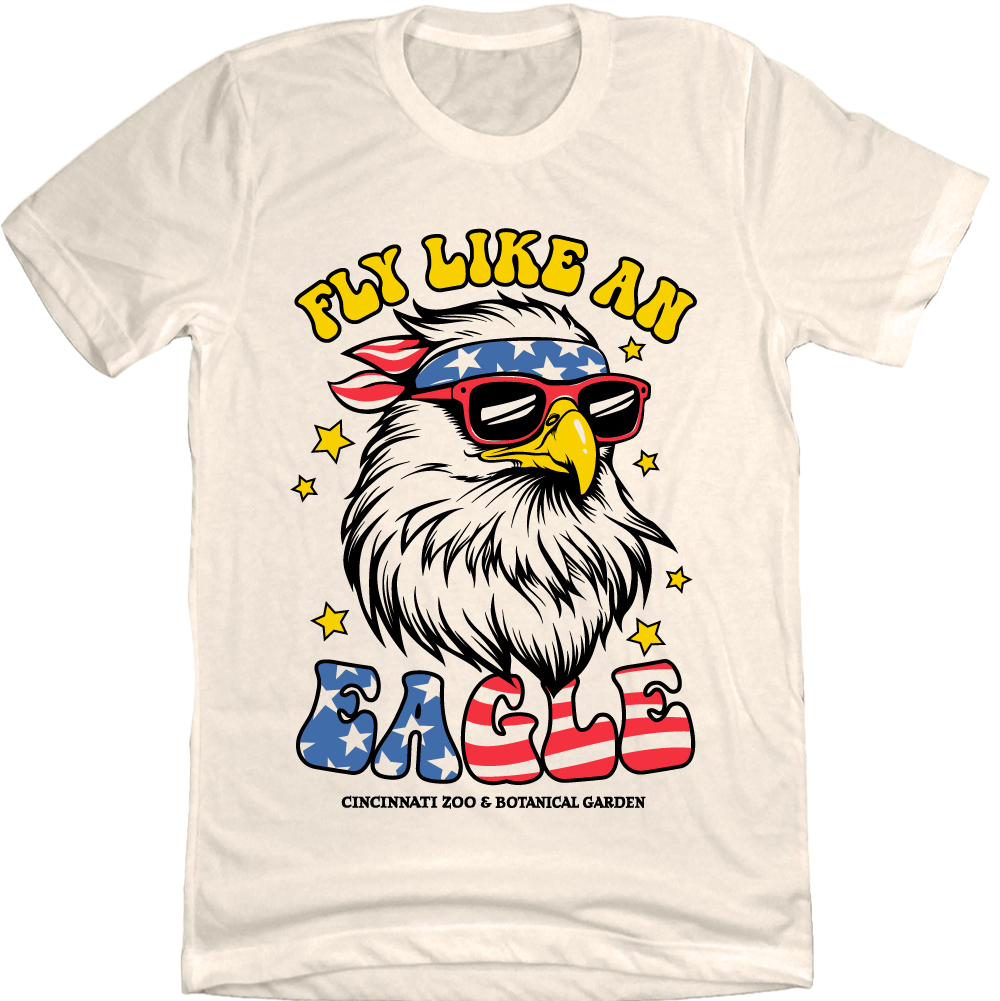 Fly Like An Eagle Tee - Cincinnati Zoo Natural Tee