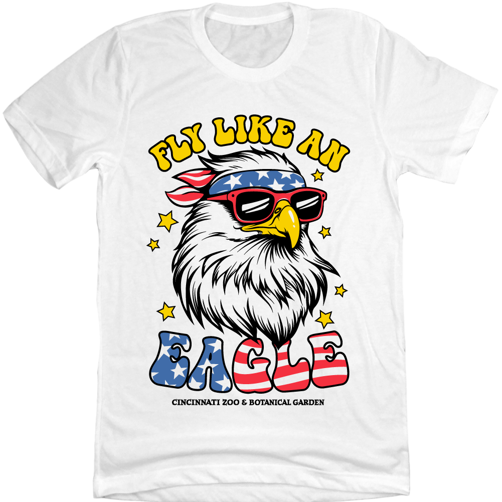 Fly Like An Eagle Tee - Cincinnati Zoo White Tee