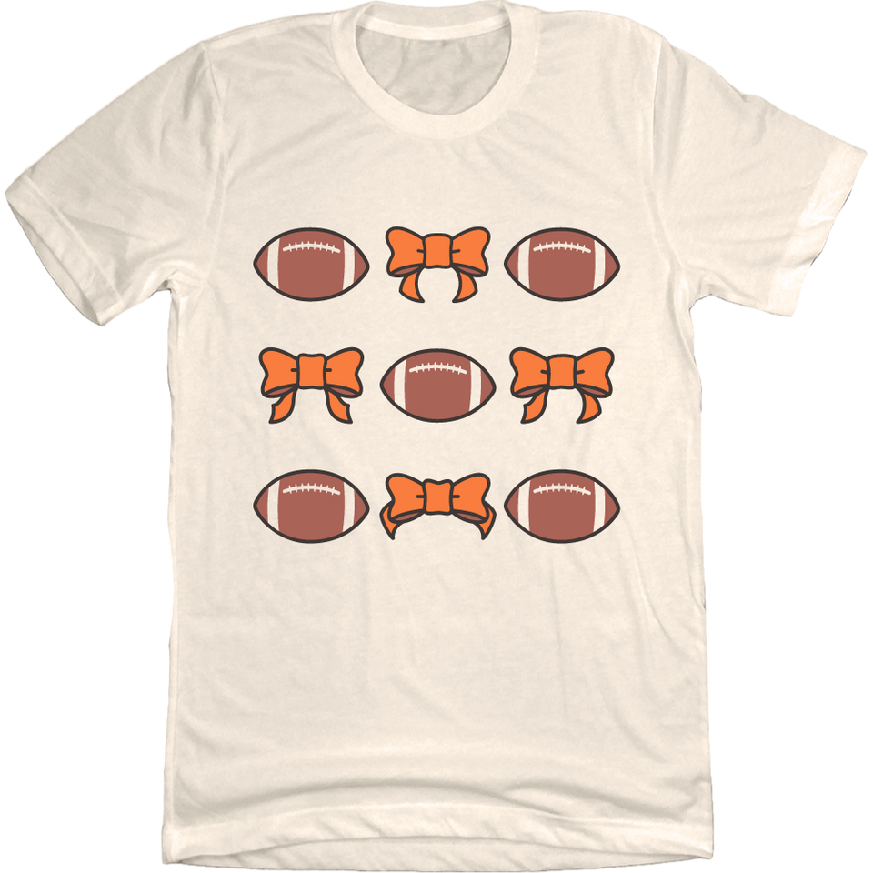 Footballs & Bows  Tee