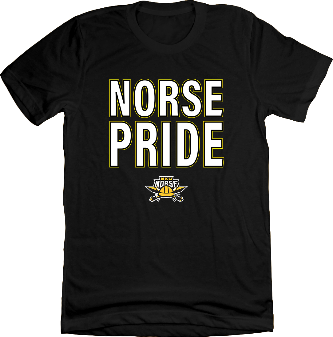 NKU Norse Pride White Block black tee Cincy Shirts