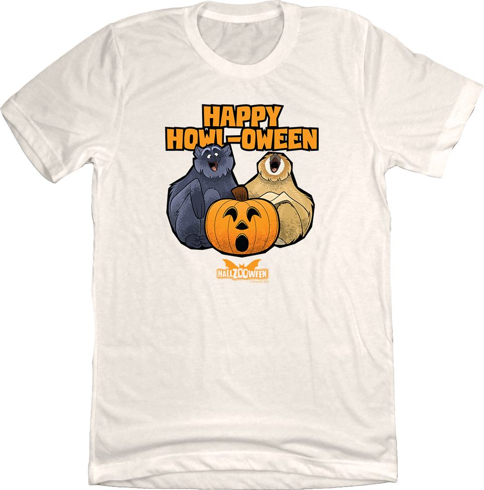 Happy Howl-oween Gibbons Natural Tee